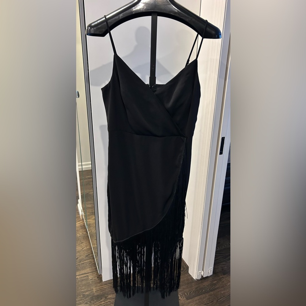 Dynamite black fringe dress - Size M